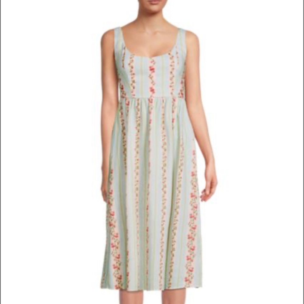 WeWoreWhat Blue Floral MIDI Dress - Excellent Condition